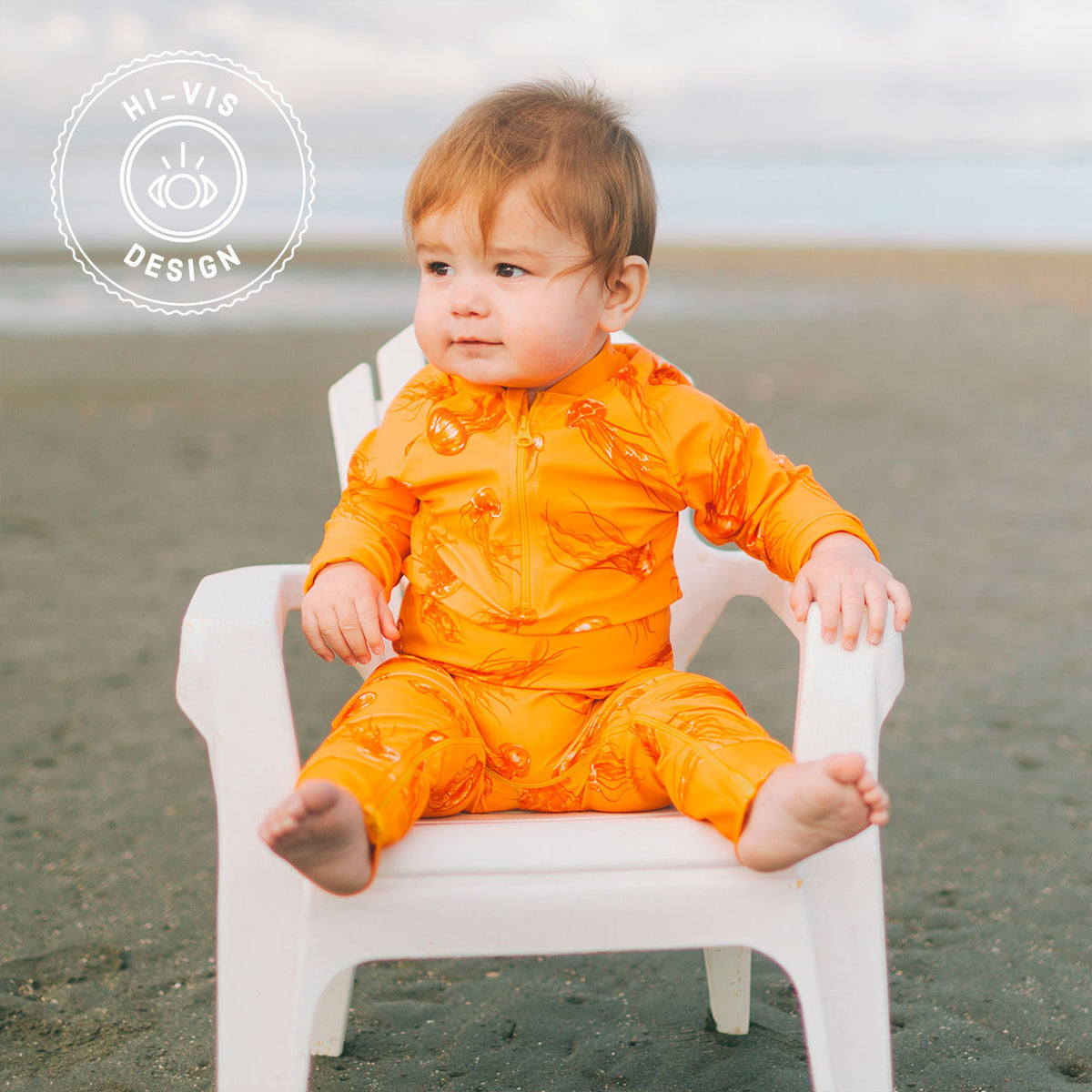 Honeysuckle Swim Sunsuit in Glow with the Flow