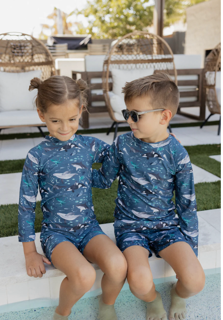 Current Tyed Sunsuit in “Finn”