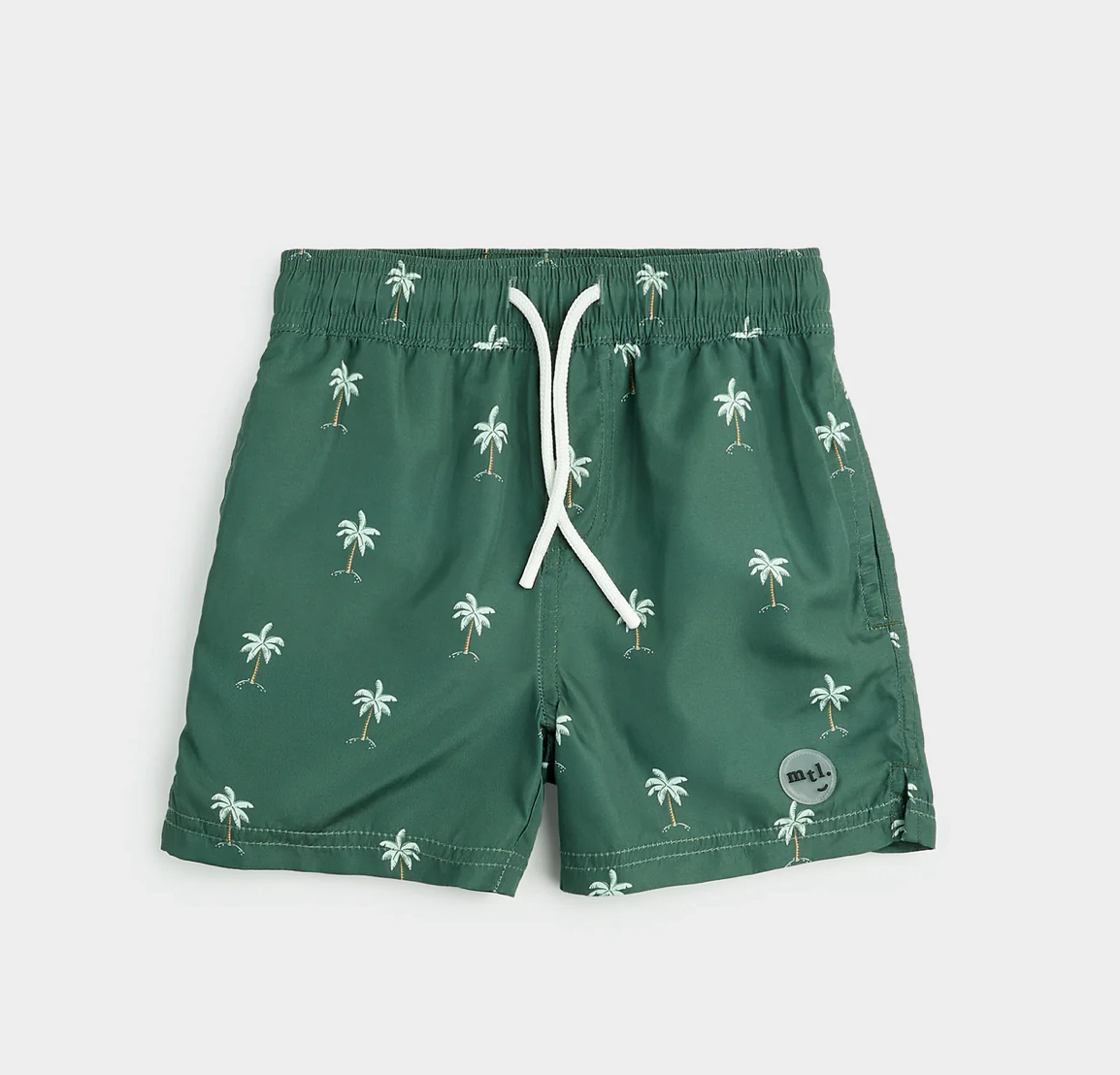 Miles the Label Swim Trunk - Palm Tree on Forest