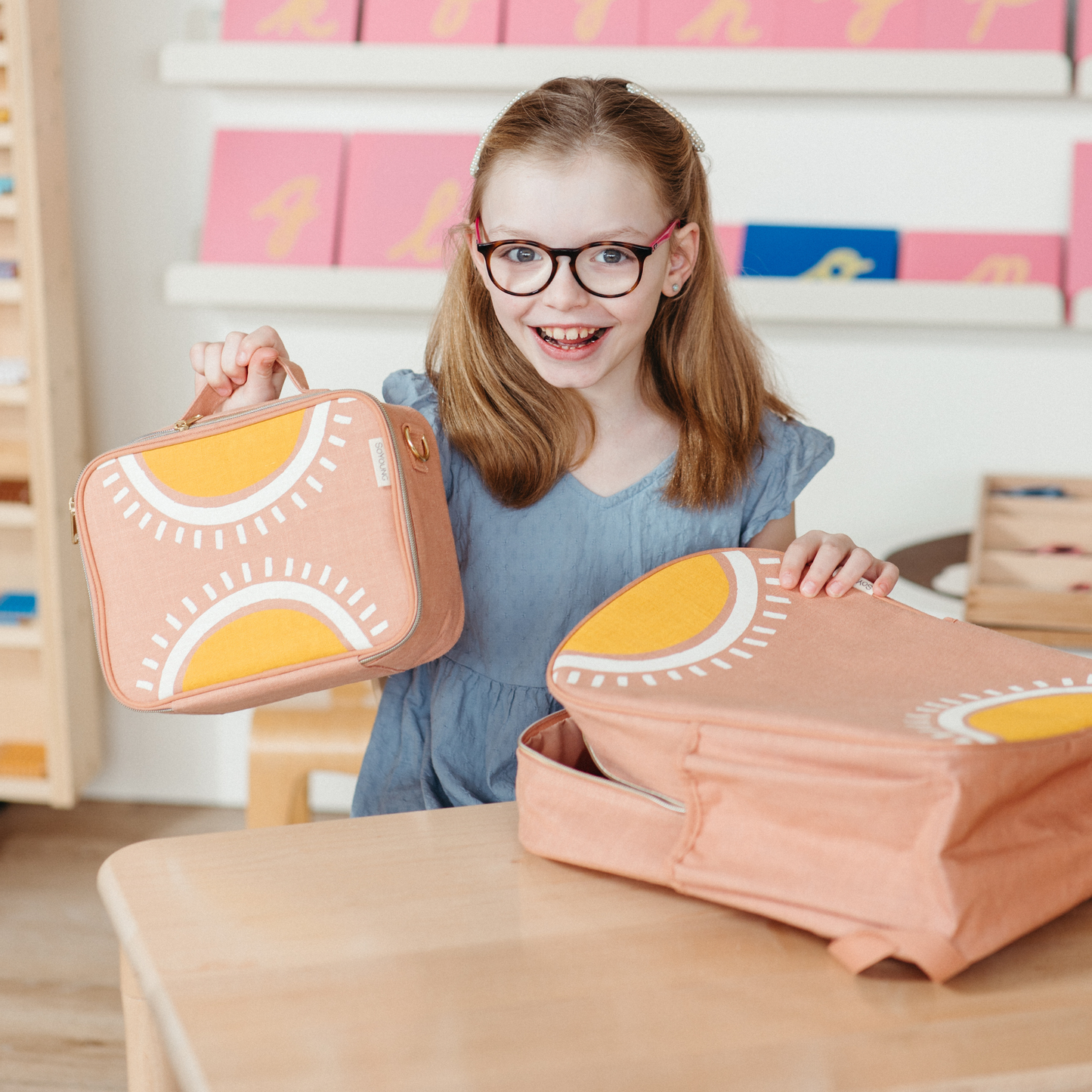 Grade School Backpack in Clay Sunrise