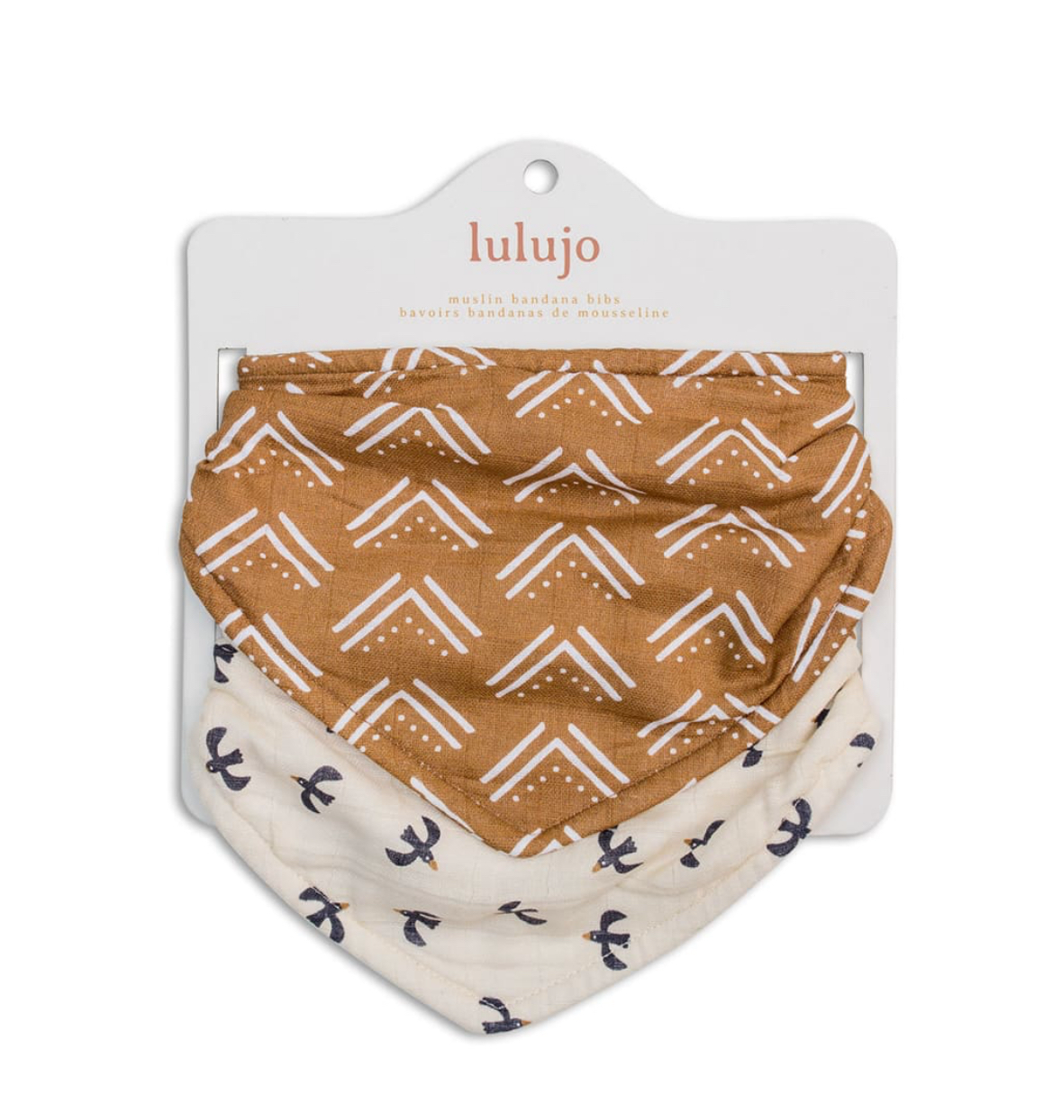 Lulujo Bandana Bib Set in Blackbirds