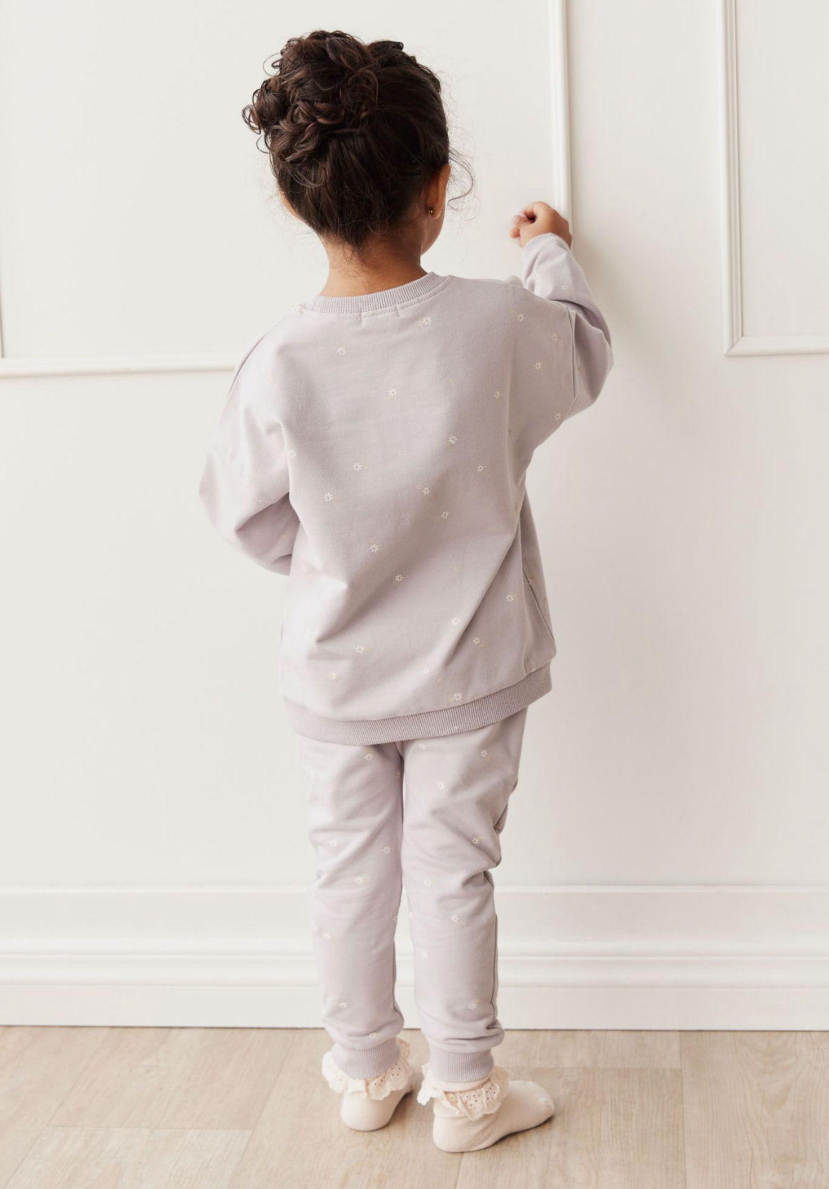 Jamie Kay Organic Cotton Morgan Track Pant in Annie Ditzy Violet Ice