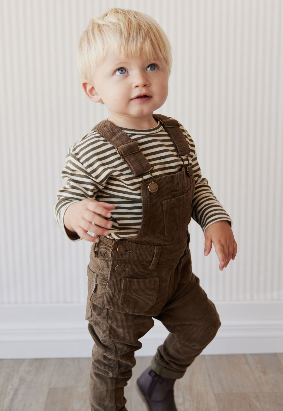 Jamie Kay Arlo Cord Overall in Deep Olive