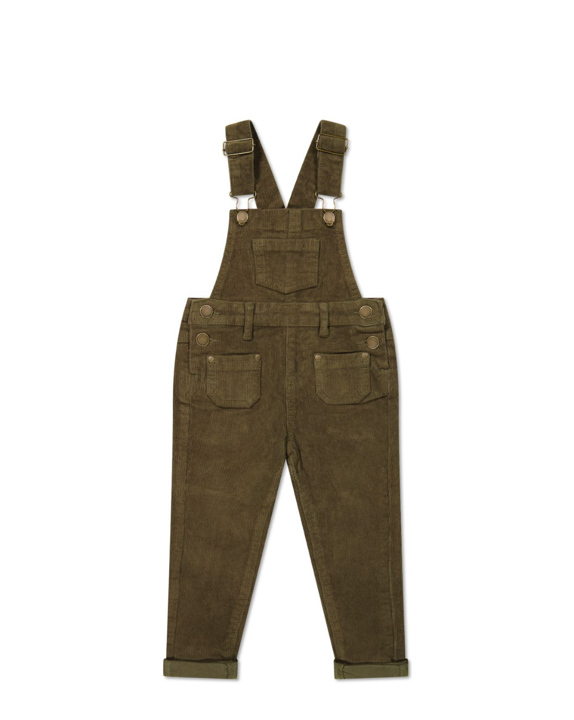 Jamie Kay Arlo Cord Overall in Deep Olive