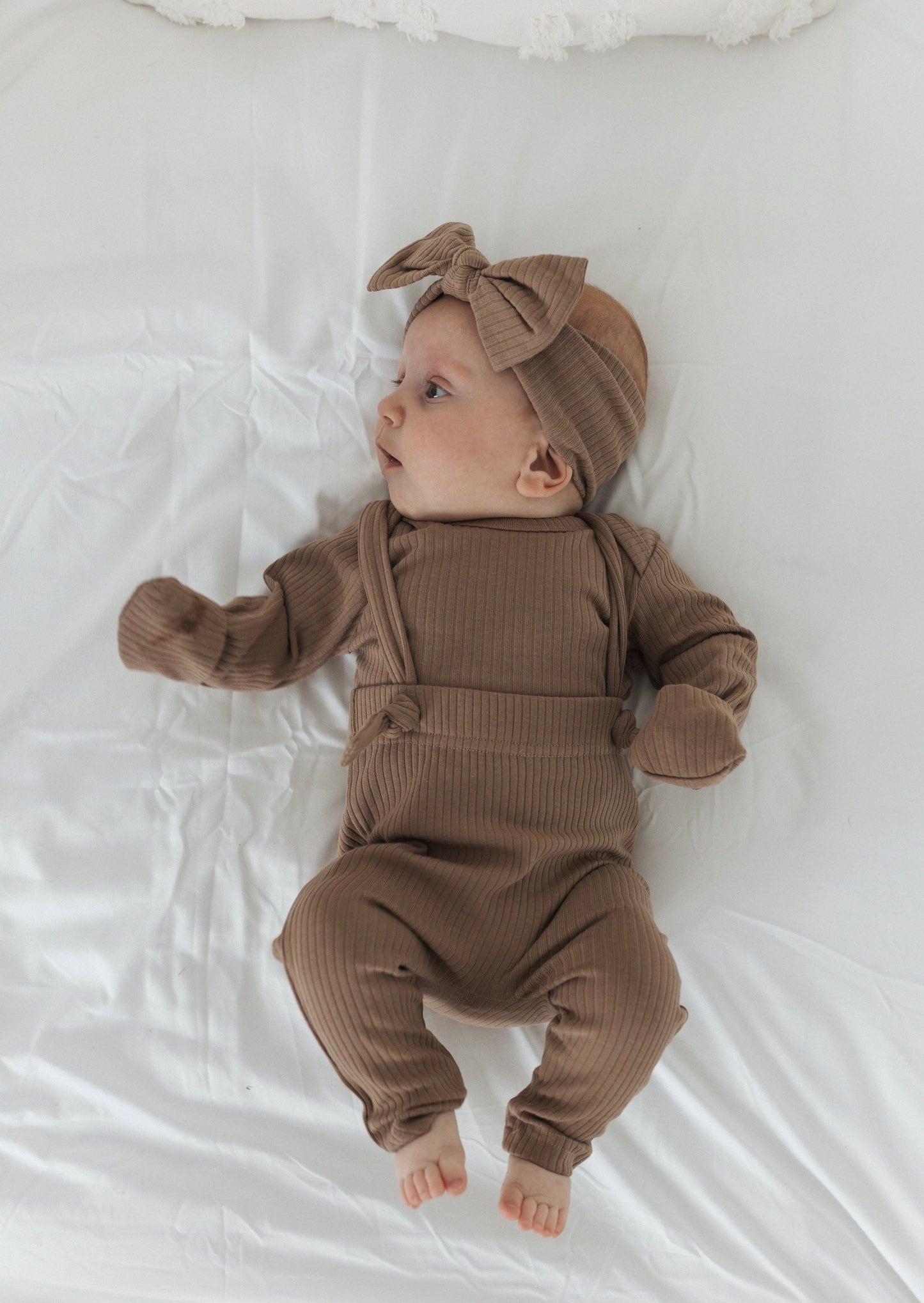 Mila & Co. Ribbed Bodysuit in Cappuccino