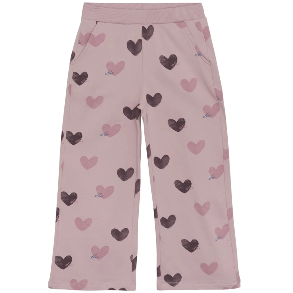 Minymo Kids Sweatpants in Violet Hearts