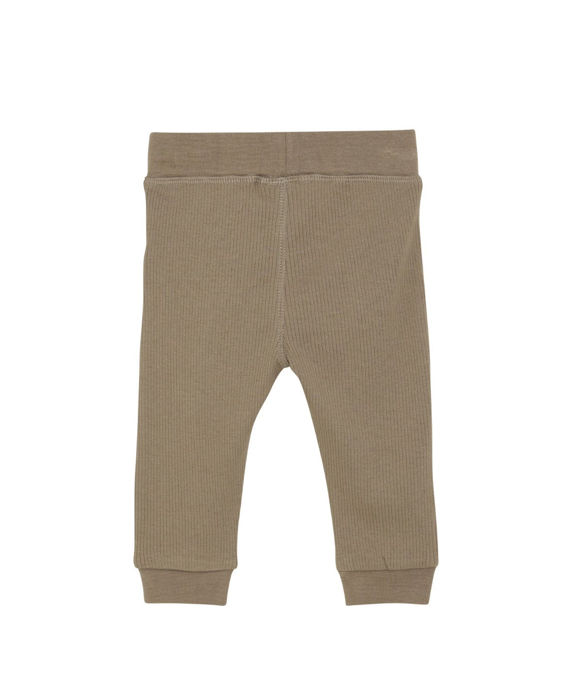 Minymo Ribbed Drawstring Pant in Taupe