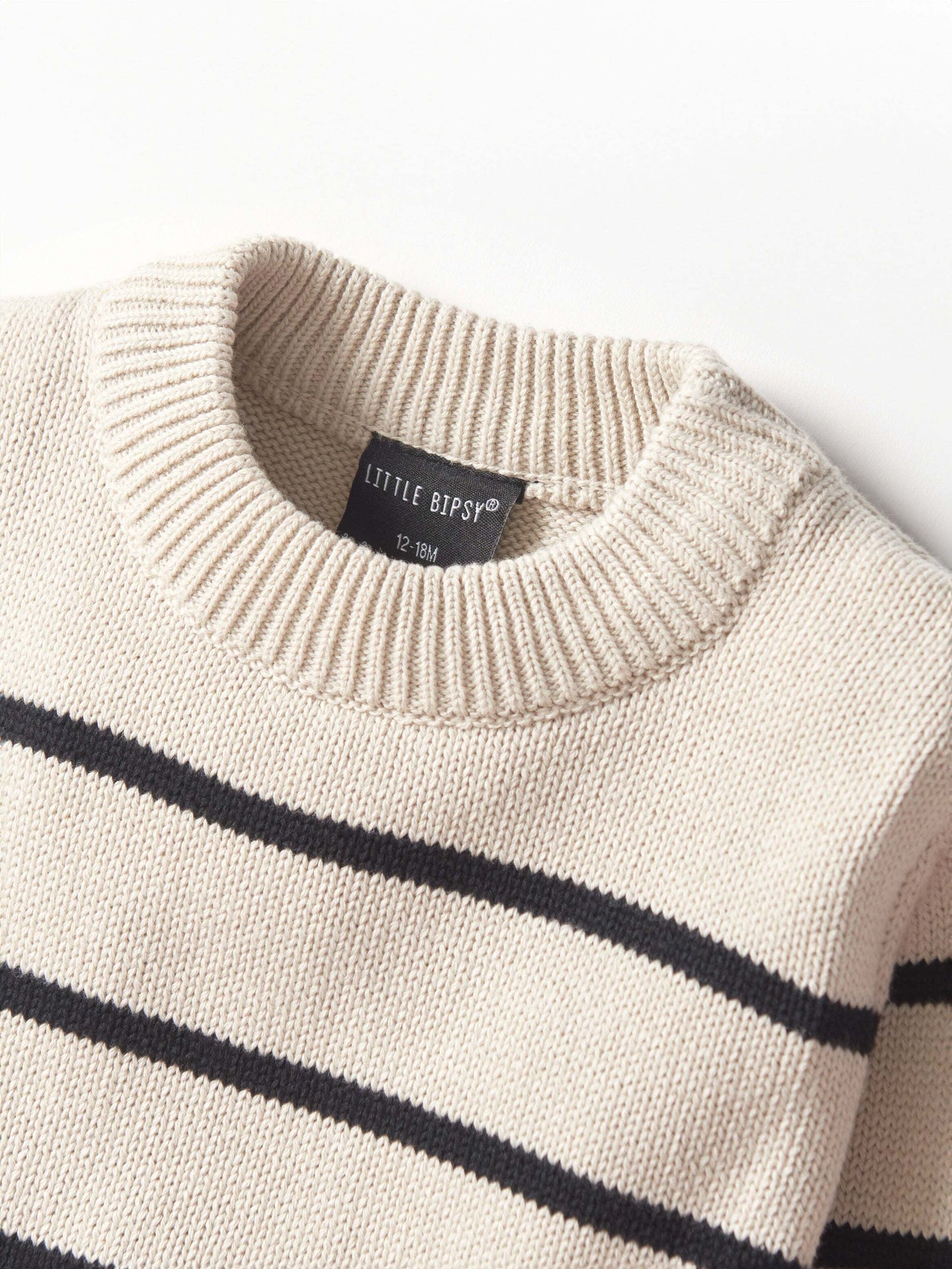 Little Bipsy Knit Sweater in Pinstripe