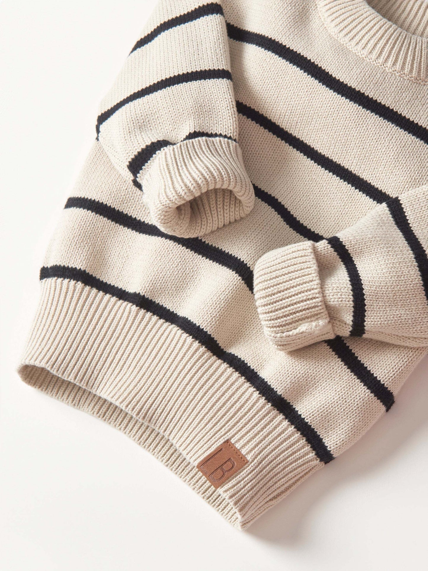 Little Bipsy Knit Sweater in Pinstripe