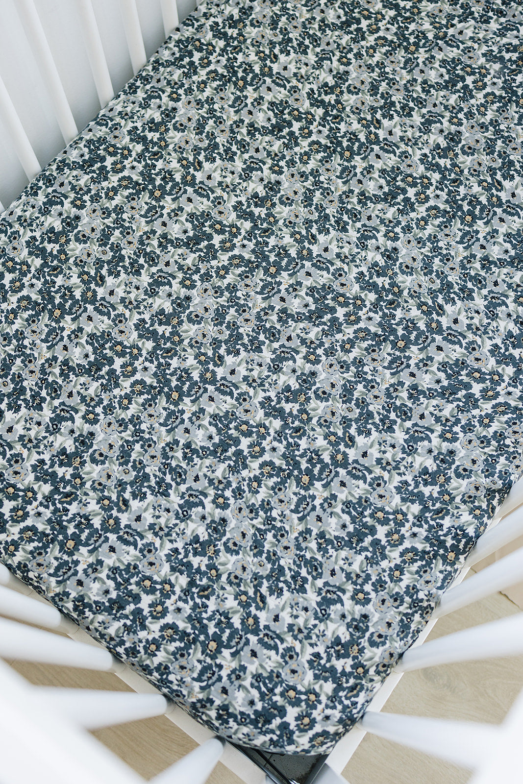 Mebie Baby Muslin Crib Sheet in Liberty Floral