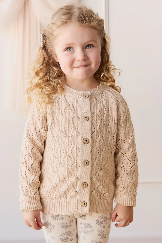 Livvy Cardigan in Light Oatmeal Marle