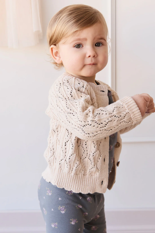 Livvy Cardigan in Light Oatmeal Marle