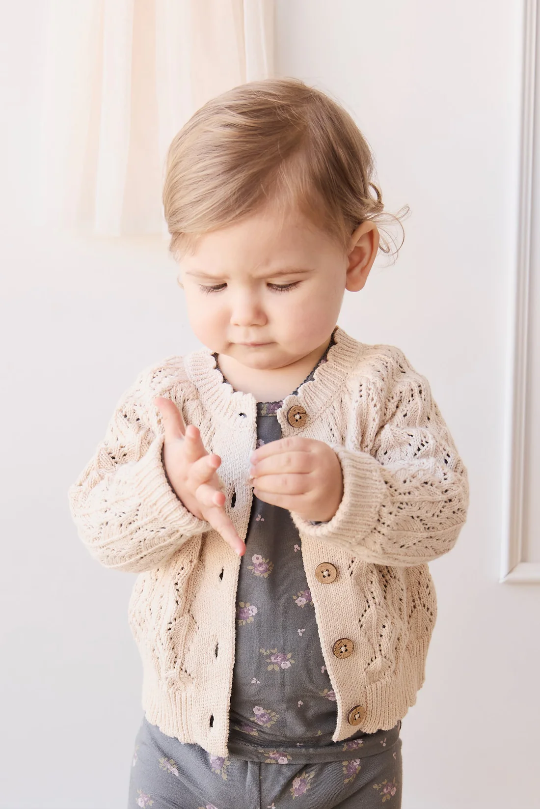 Livvy Cardigan in Light Oatmeal Marle