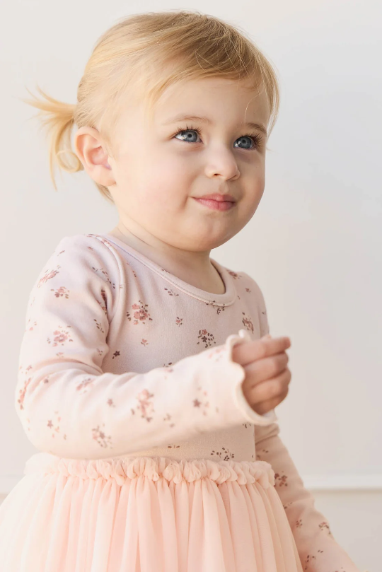 Anna Tulle Dress in Petite Fleur Soft Peony