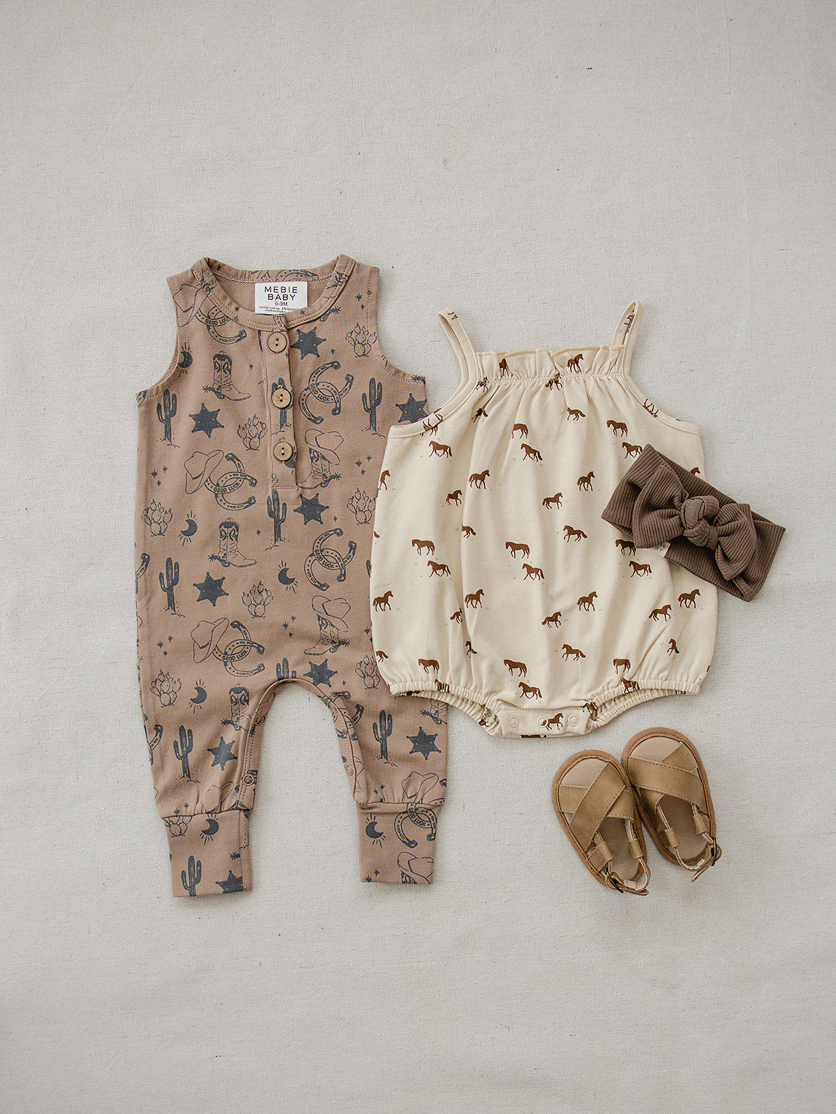 Mebie Baby Horse Tank Bubble Romper