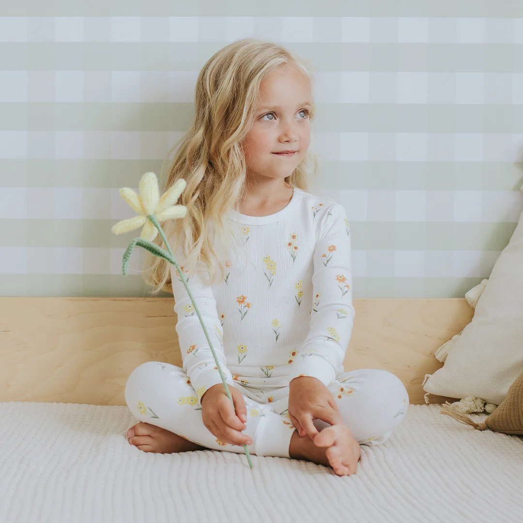 Petit Lem Ribbed PJ Set in Daffodil