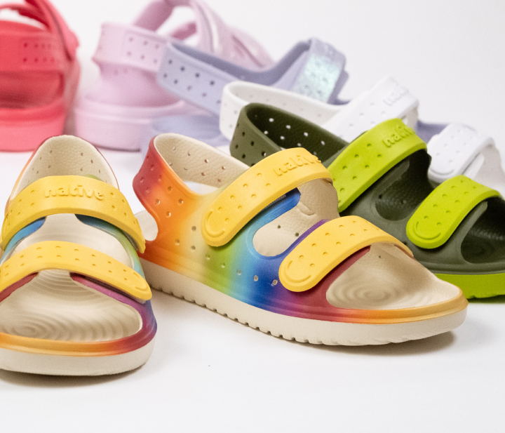 Native Shoes Chase Sandals in Rainbow