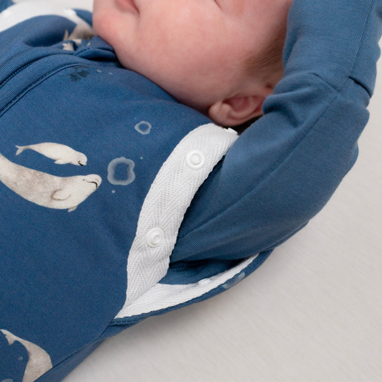 Belan J Convertible Swaddle Sack in Belugas