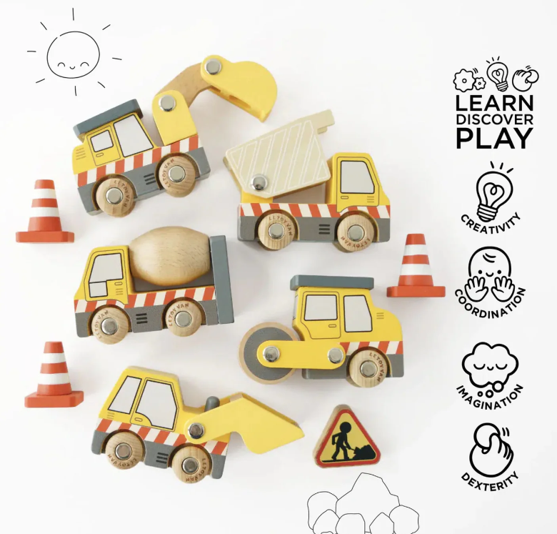 Le Toy Van Toy Construction Vehicle Set
