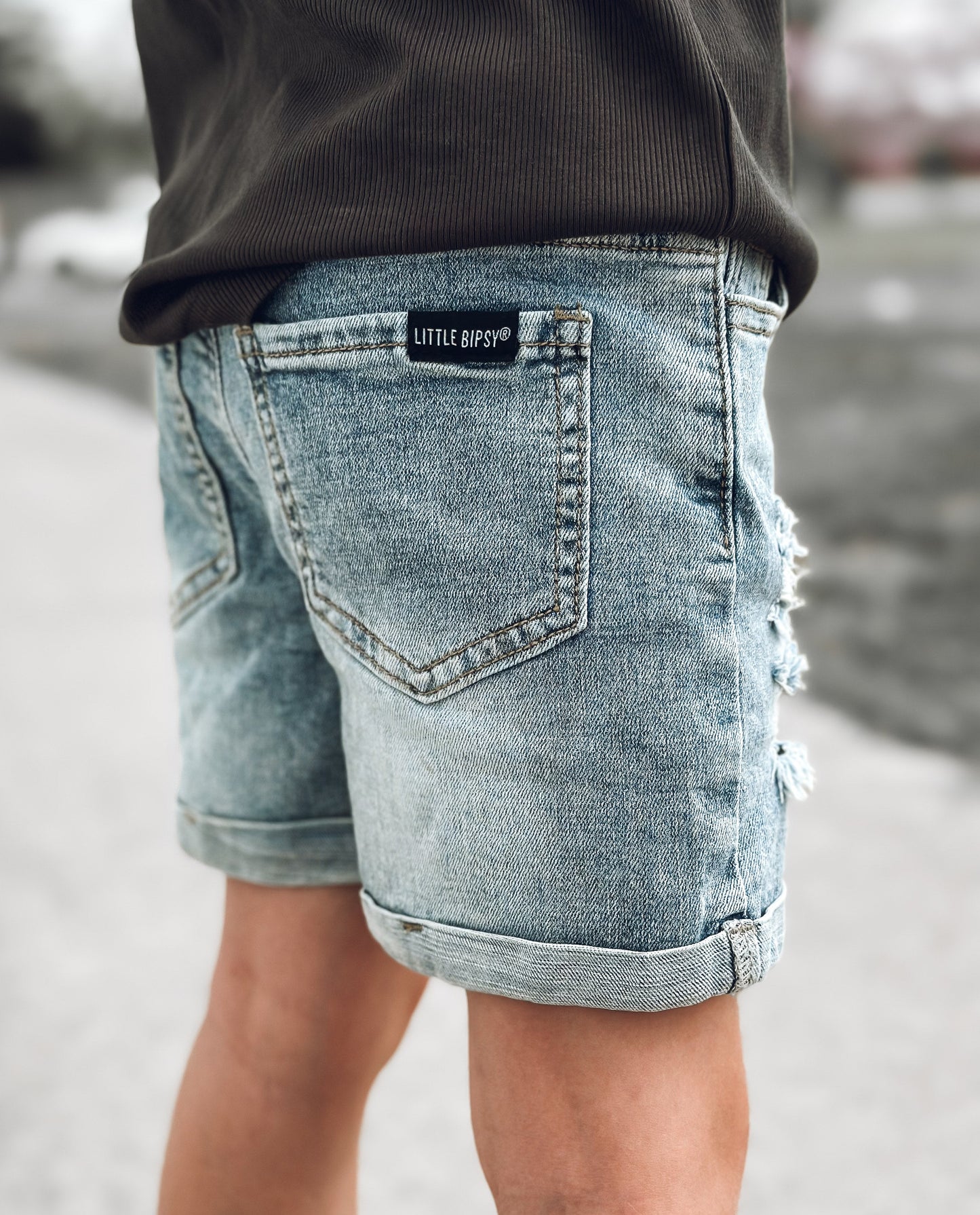 Little Bipsy Distressed Denim Short