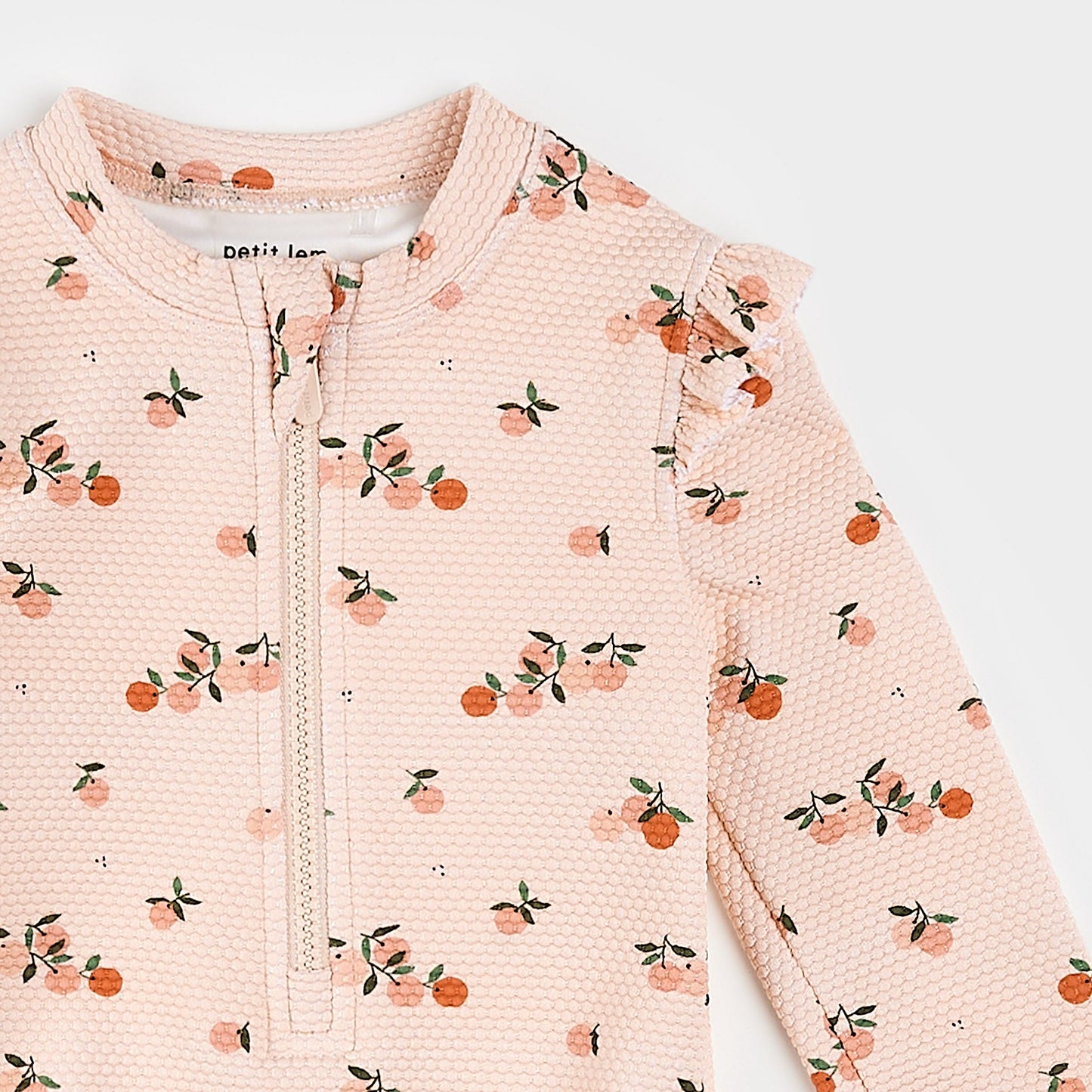 Petit Lem Long Sleeve Onepiece Swimsuit in Peaches