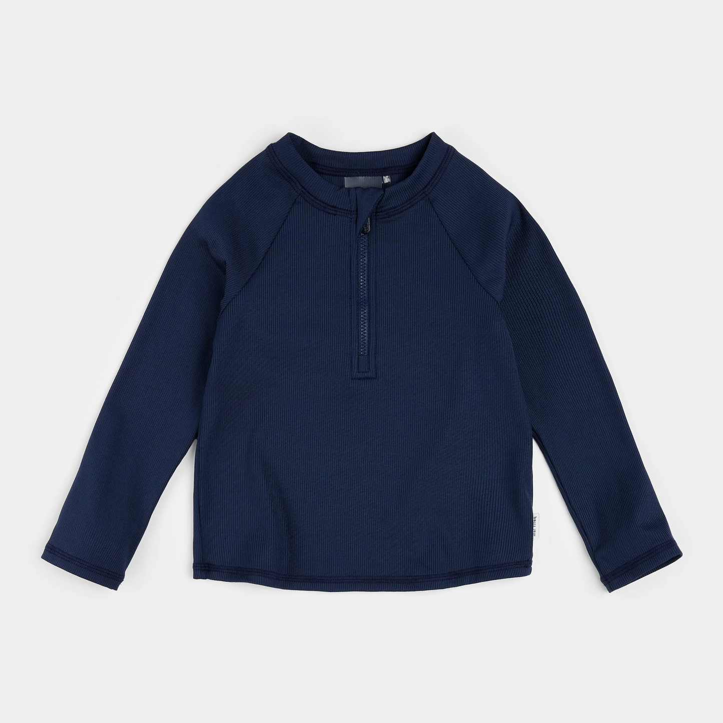 Petit Lem Long Sleeved Ribbed Rashguard Shirt in Dress Blues
