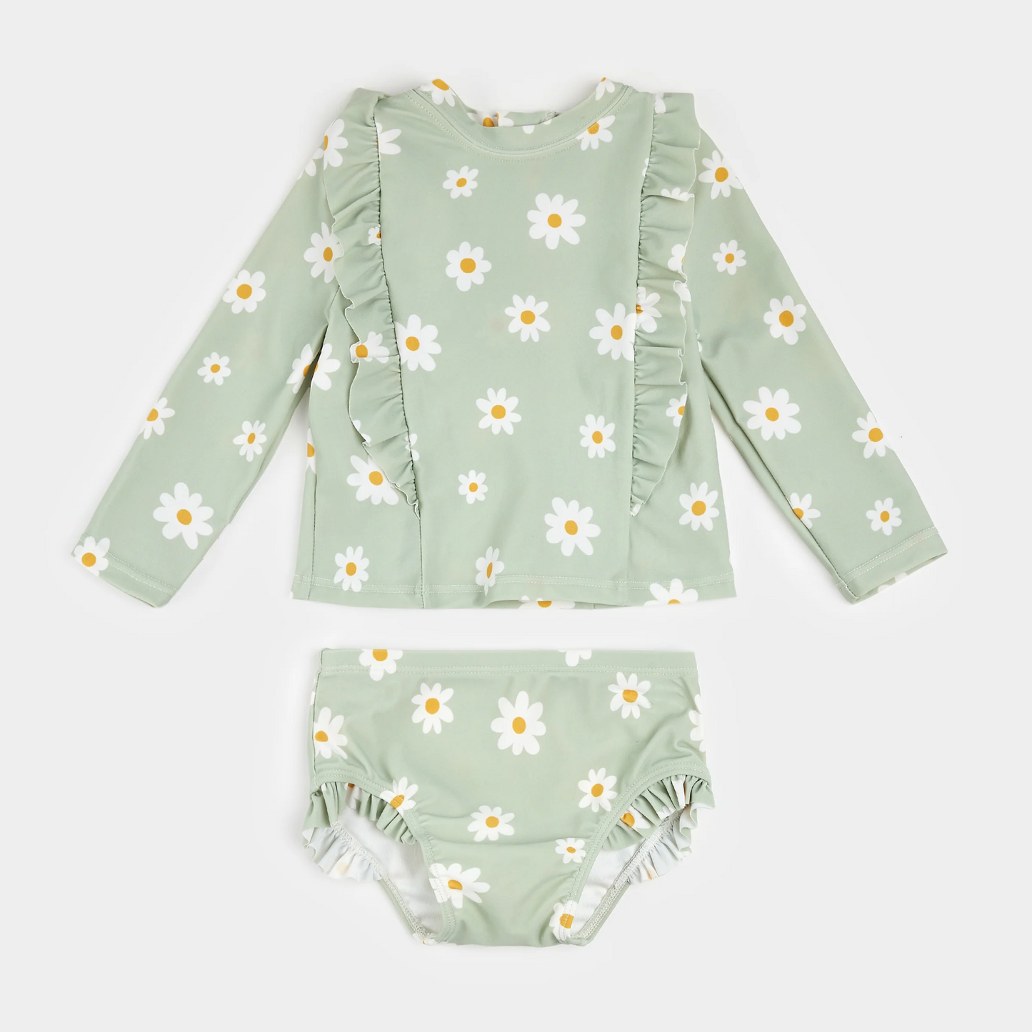 Petit Lem 2 Piece Rashguard Swimsuit Set in Daisy