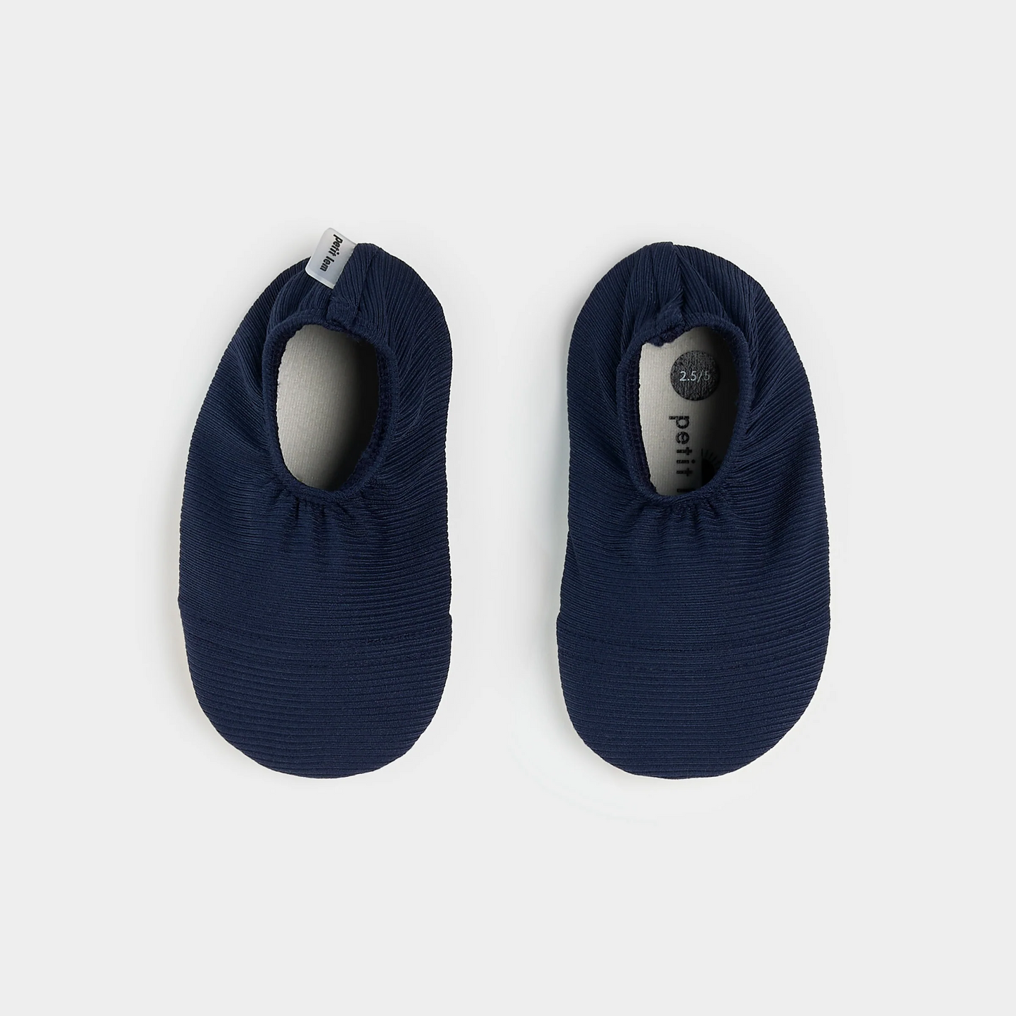Petit Lem Ribbed Swim Slippers in Dress Blues