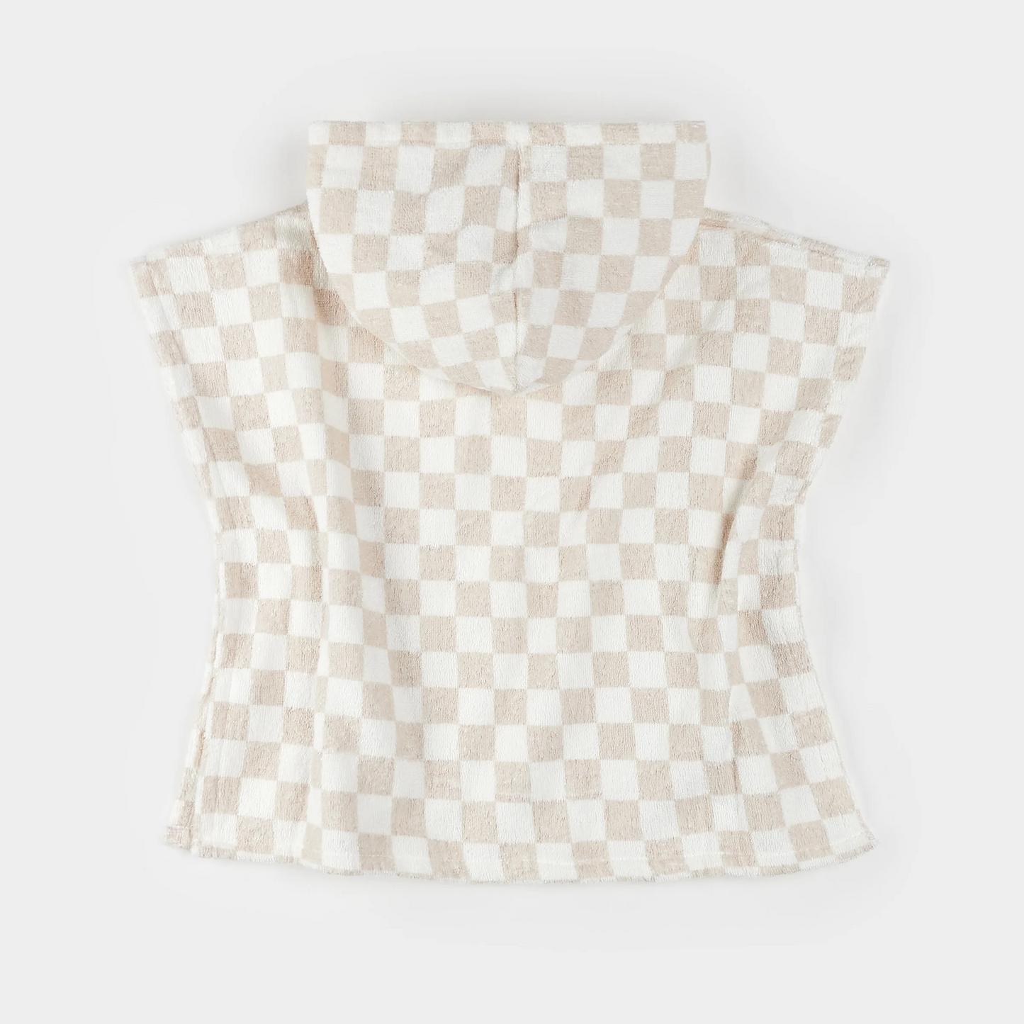 Petit Lem Beach Poncho in Checkered Beige