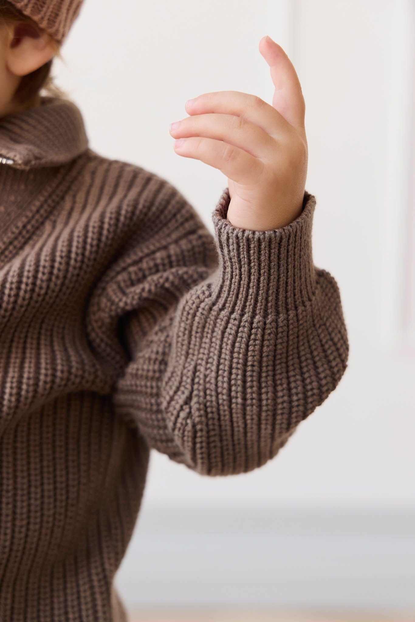 Jamie Kay Nicholas Half Zip Jumper in Tiger Fleck