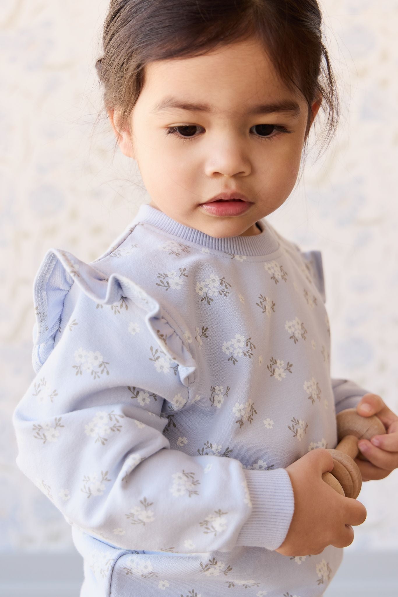 Jamie Kay Organic Cotton Maple Sweatshirt in Rose Floral Smoke