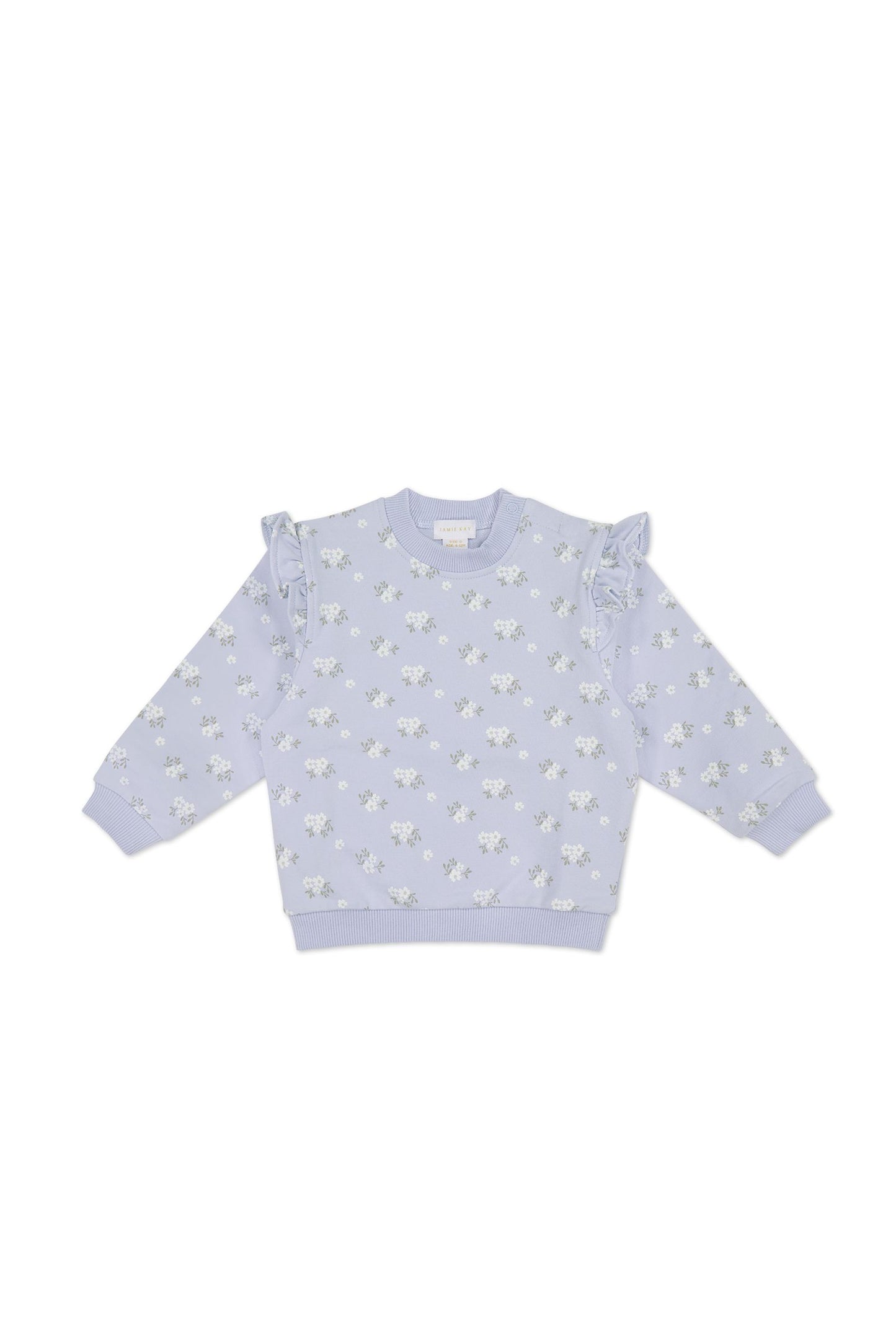 Jamie Kay Organic Cotton Maple Sweatshirt in Rose Floral Smoke