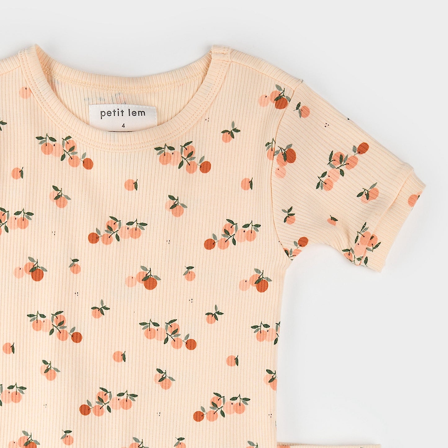 Petit Lem Ribbed Summer Sleep Set in Agrumes