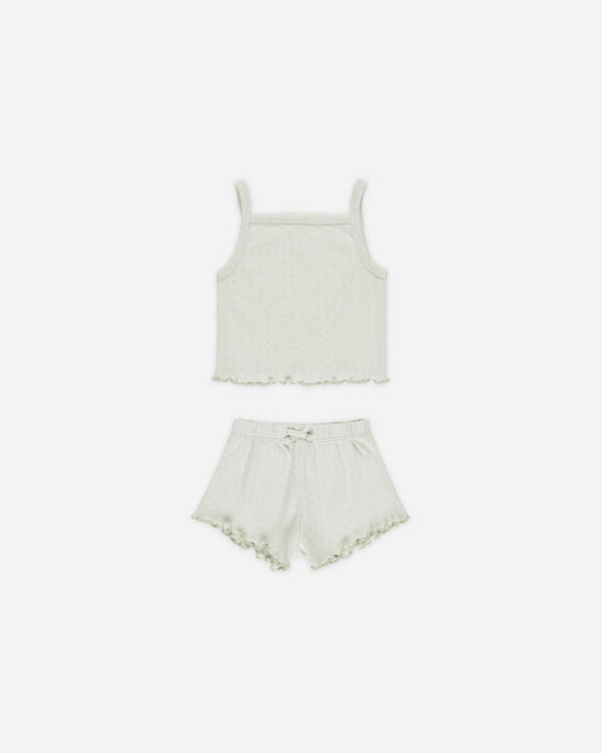 Quincy Mae Pointelle Tank and Shortie Set