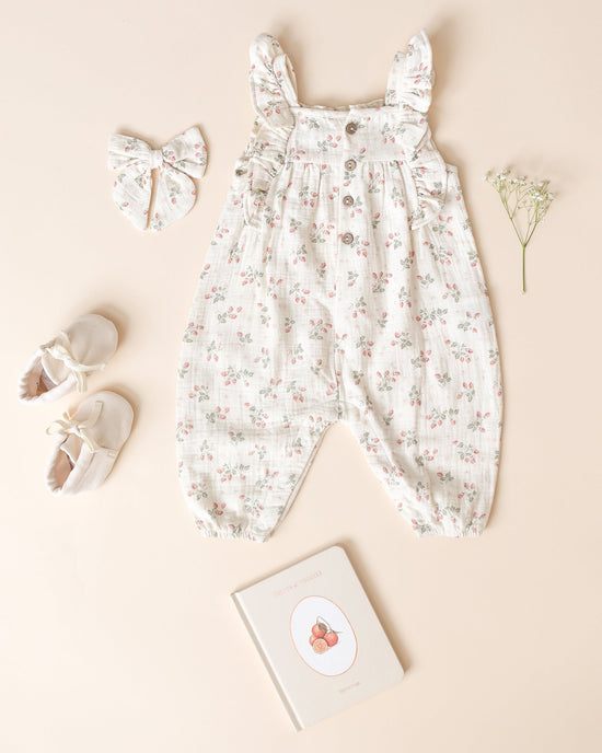 Quincy Mae Nova Romper in Strawberries