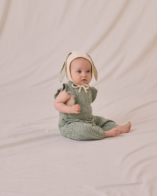 Quincy Mae Bunny Bonnet in Green Garden
