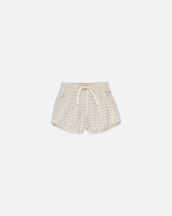 Quincy Mae Swim Short in Oat Check
