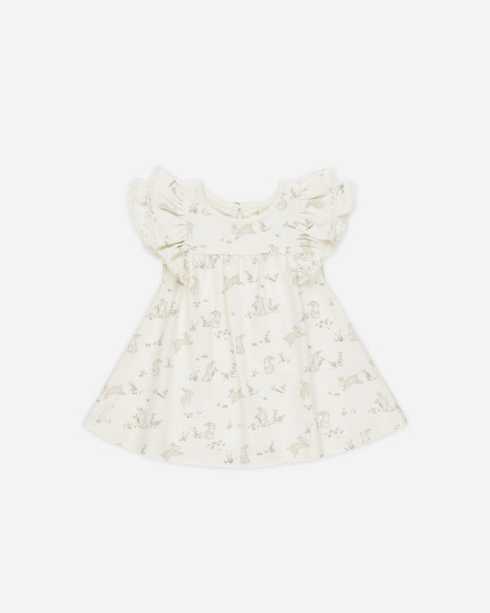 Quincy Mae Flutter Dress in Bunnies