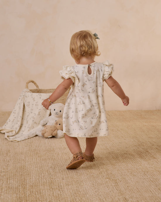 Quincy Mae Flutter Dress in Bunnies