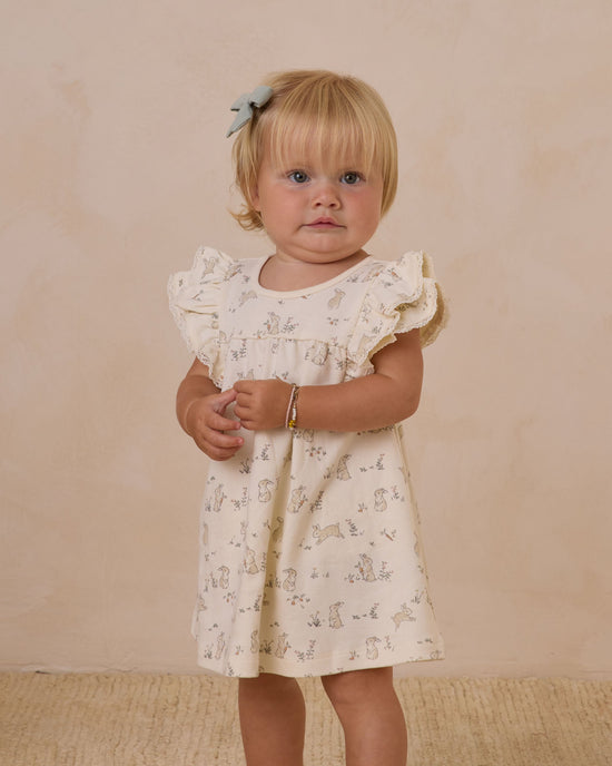 Quincy Mae Flutter Dress in Bunnies