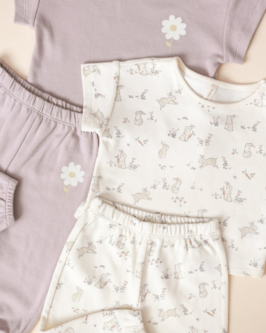 Quincy Mae Jersey Tee and Pant Set in Bunnies