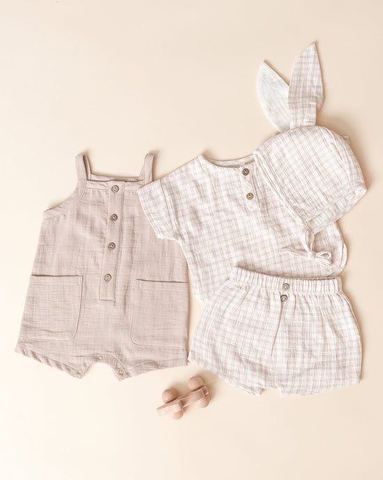 Quincy Mae Bunny Bonnet in Oat Check