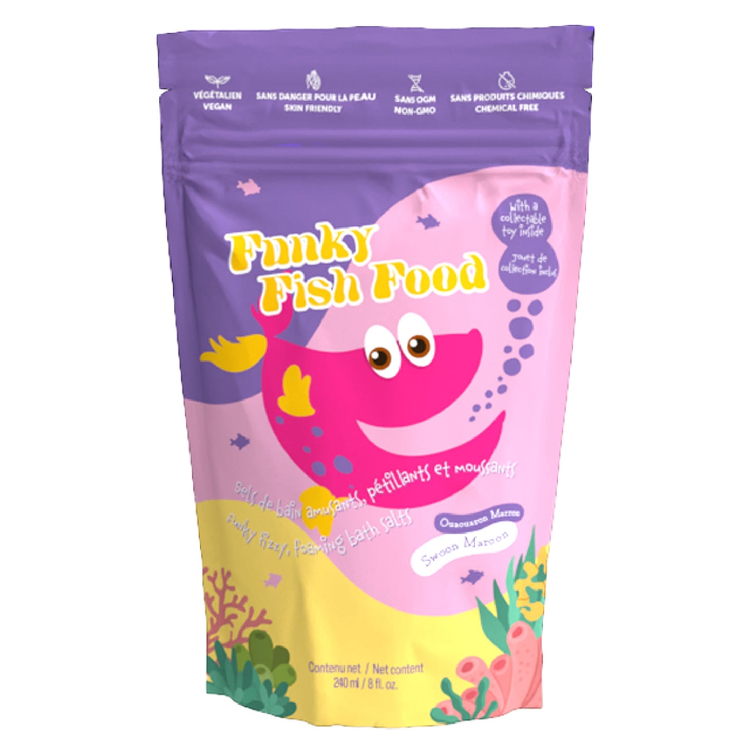 Funky Fish Food in Swoon Maroon