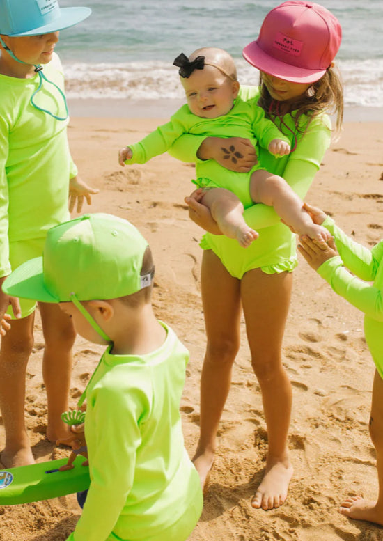 Current Tyed Classic Waterproof Snapback Hat in Neon Green