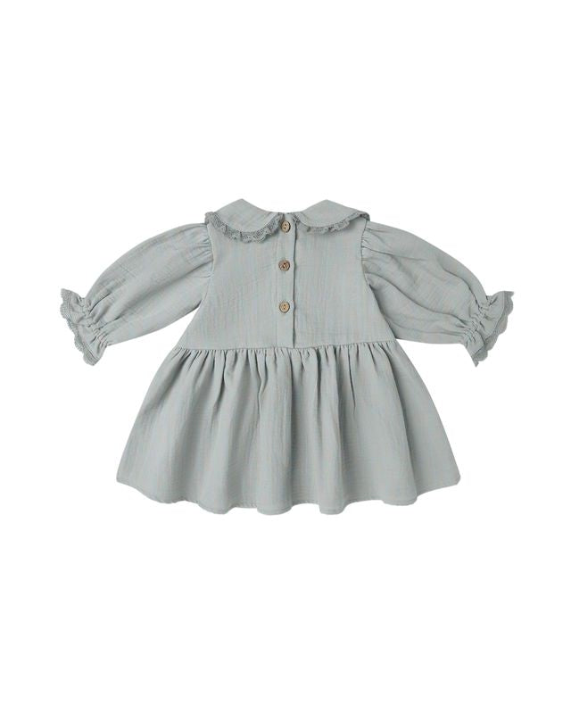 Quincy Mae Marisol Dress in Steel Blue