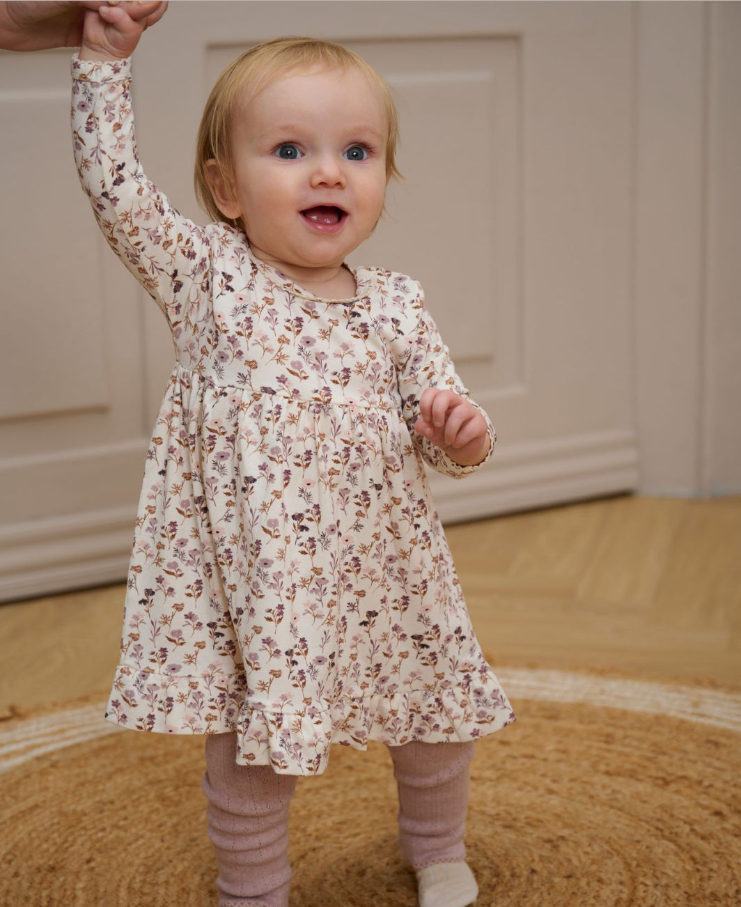 Fixoni Bodysuit Baby Dress in Autumn Floral
