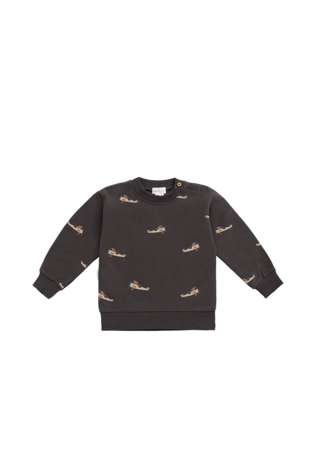Jamie Kay Organic Cotton Peyton Sweatshirt in Pilot Planes Bistre