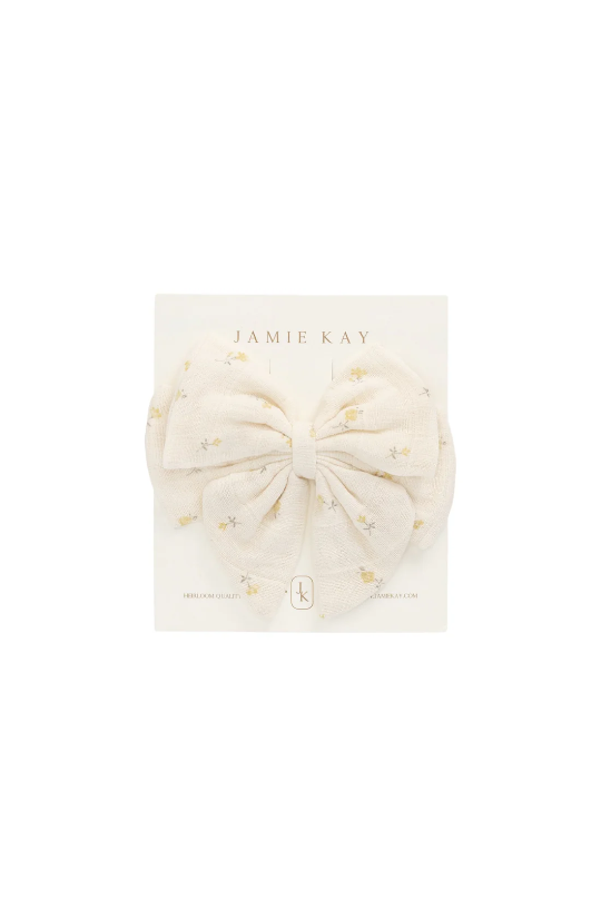Jamie Kay Organic Cotton Muslin Annalise Bow in Vintage Ditsy