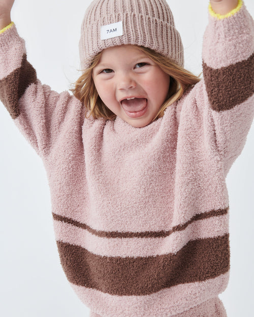 7AM Enfant Chunky Beanie in Ash Rose