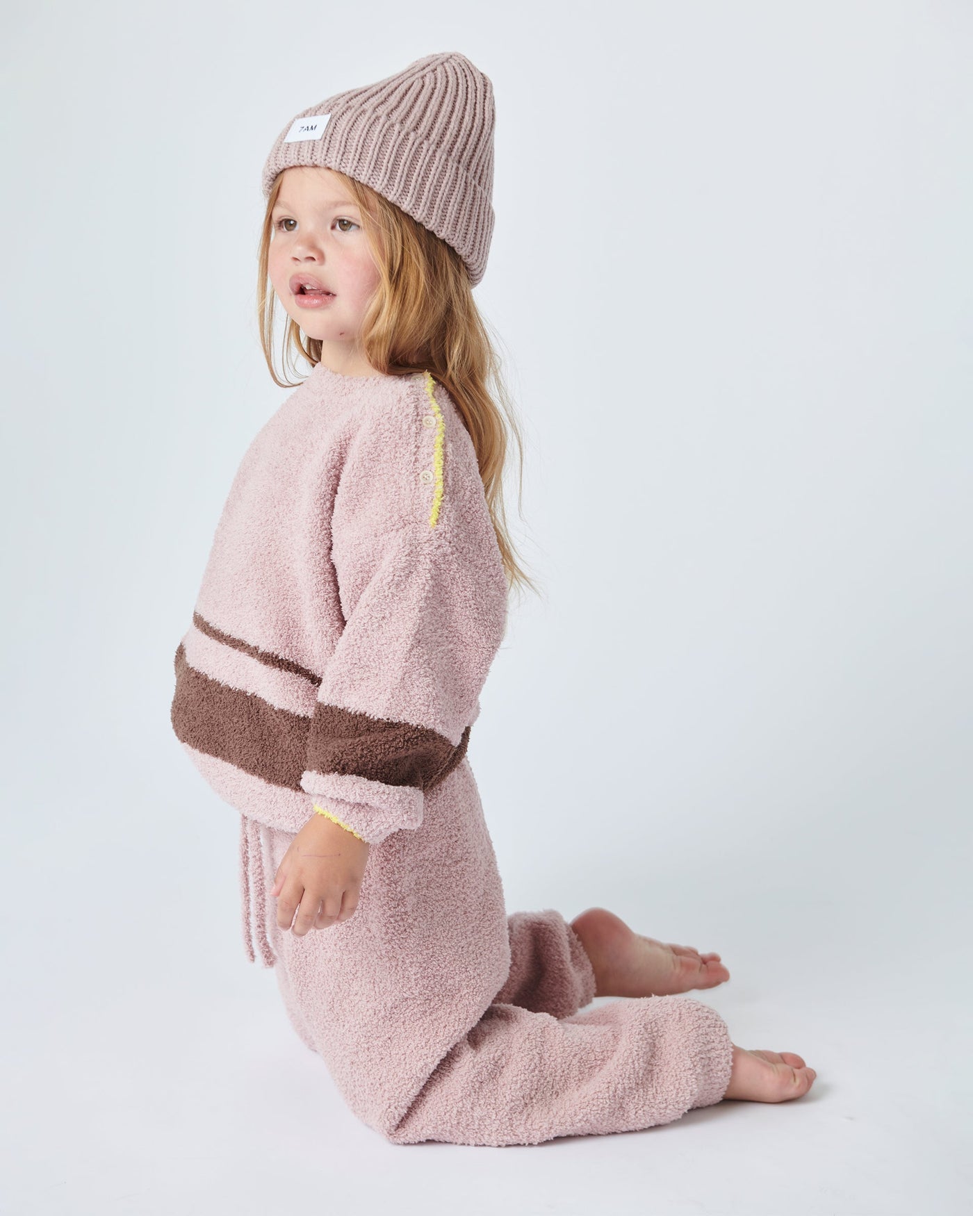 7AM Enfant Chunky Beanie in Ash Rose